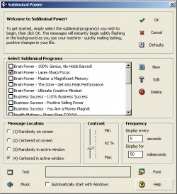 SUBLIMINAL POWER software review